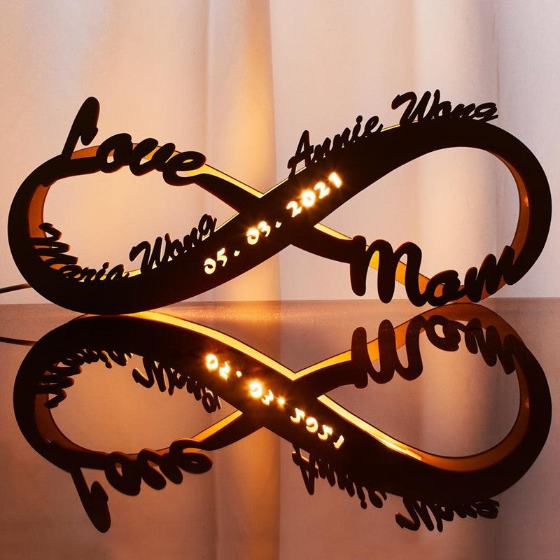 Personalized Kids Names Lamp Gift for Mom