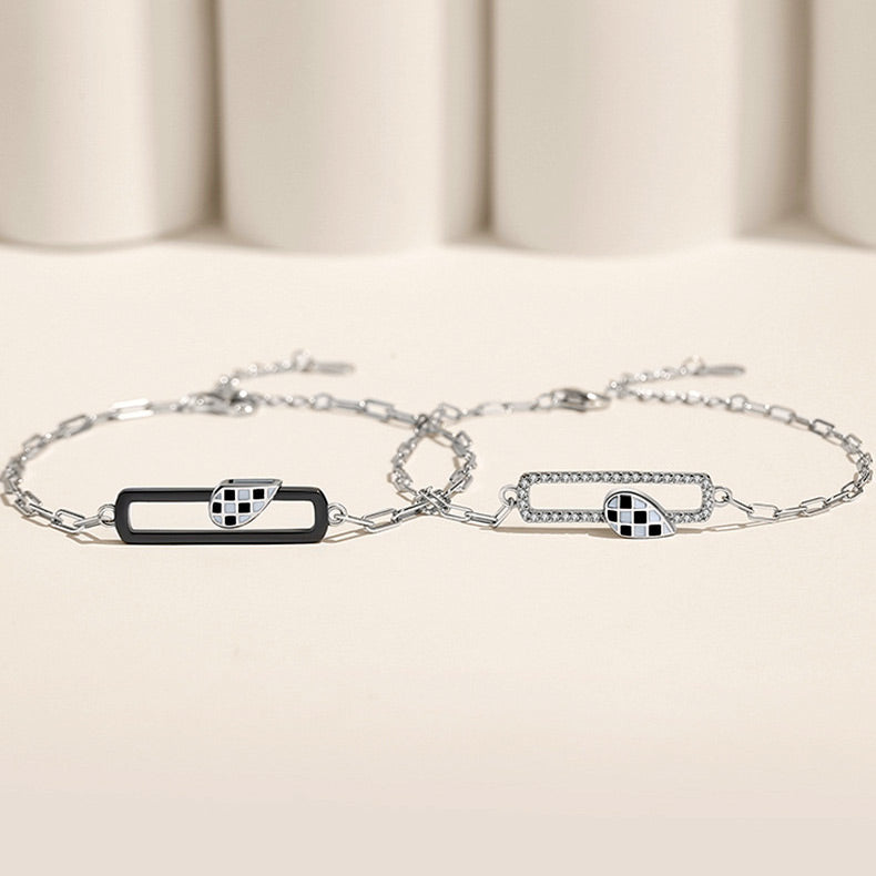 Magnetic Hearts Couple Bracelets Set for two