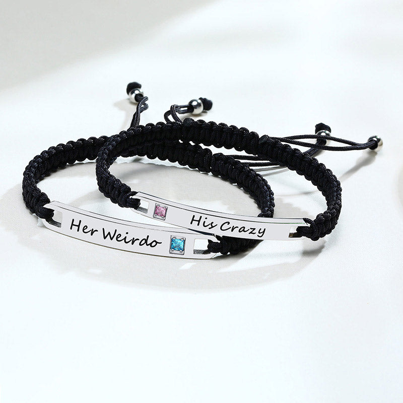 Her Weirdo His Crazy Bracelets Set