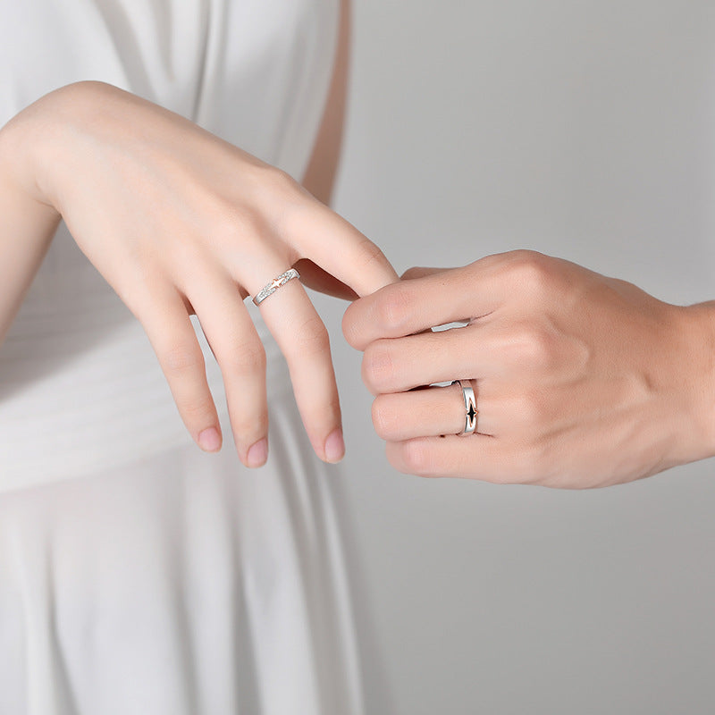Engravable Matching Stars Rings for Couples