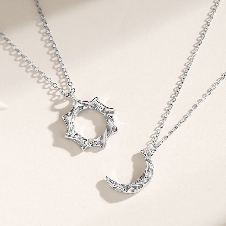 Sun and Moon Couple Necklaces Jewelry Set