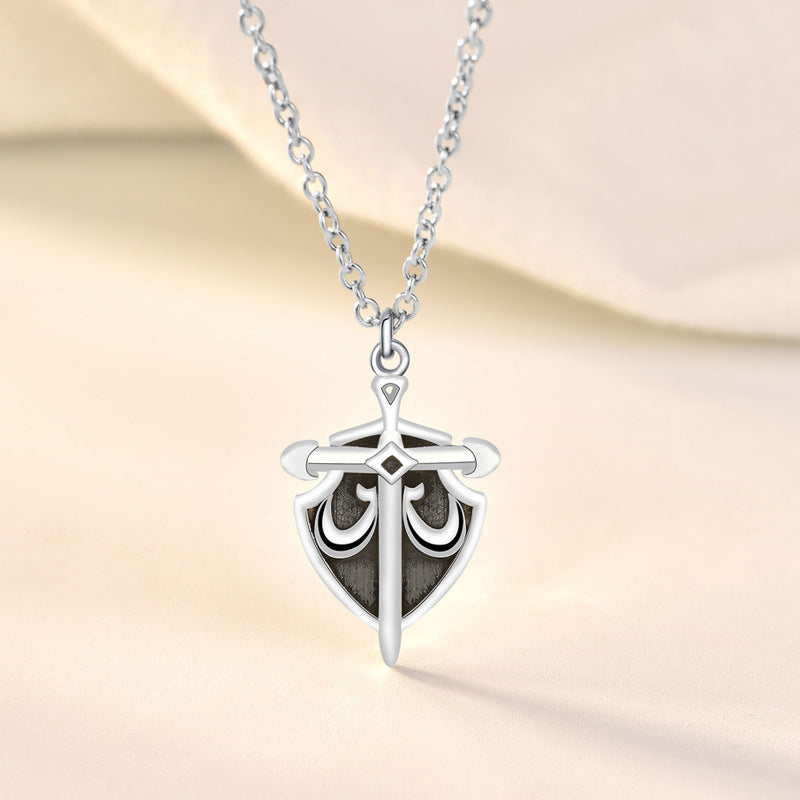 King Queen Crown Necklaces Set for Couples
