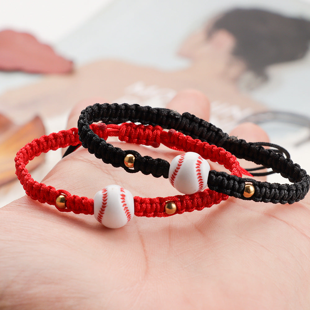 Custom Name Bracelets Set for Baseball Lovers
