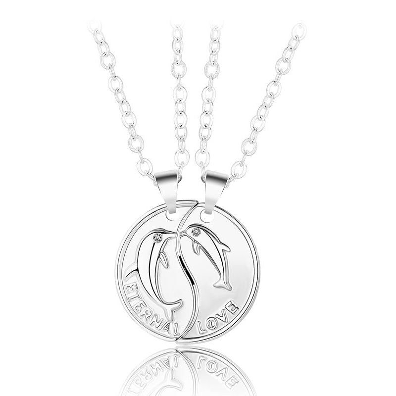 Magnetic Eternal Love Coin Necklaces Set for Couples