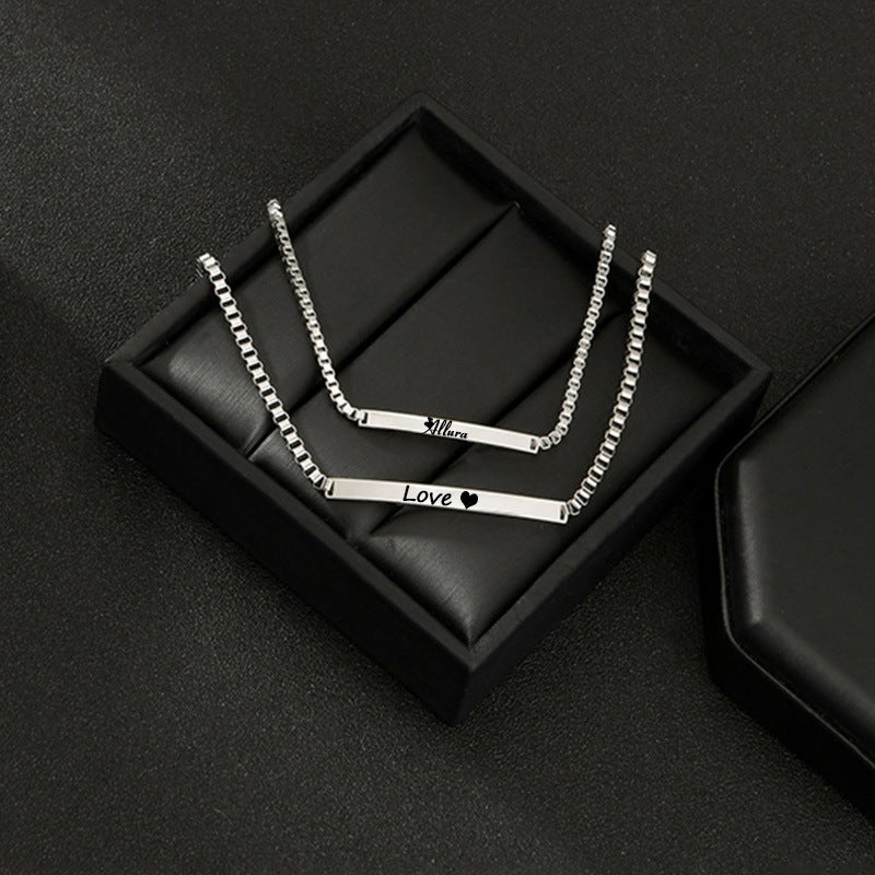 Custom Engraved His Hers Matching Bracelets Set