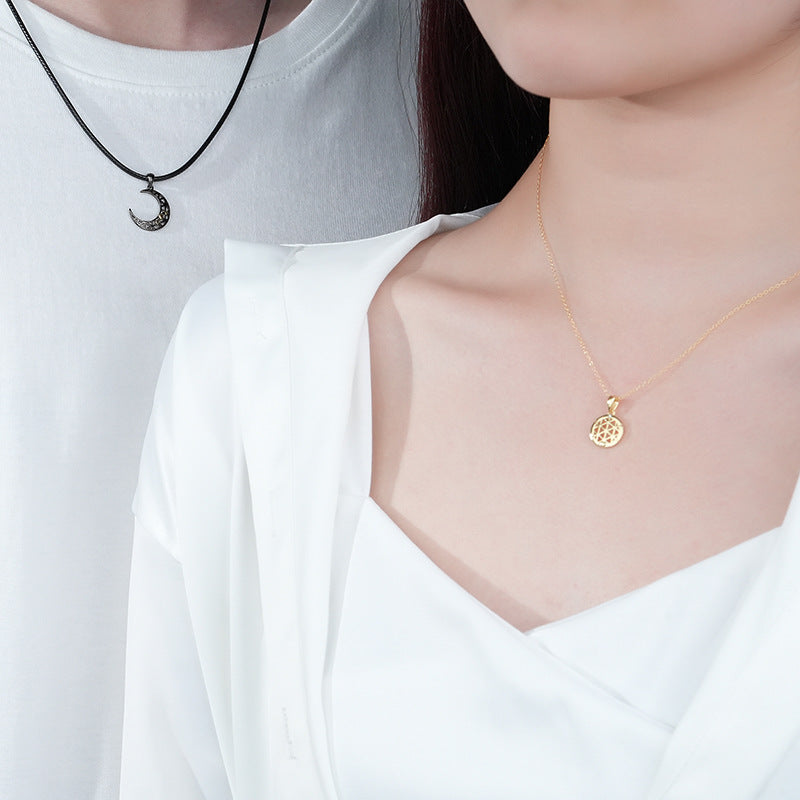 Sun and Moon Couple Necklaces Jewelry Set