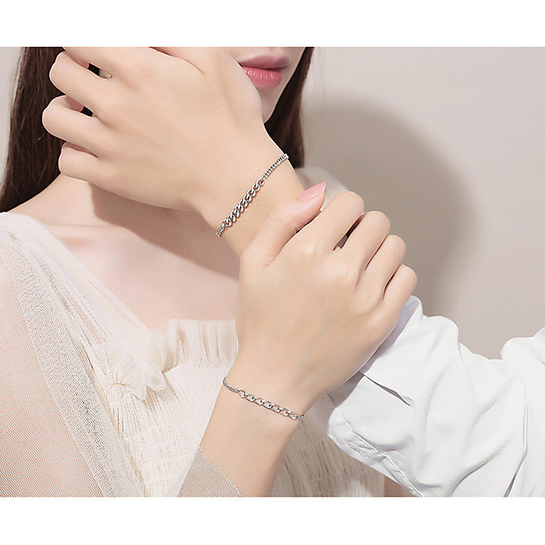 Mix Chains Couple Bracelets Set for two