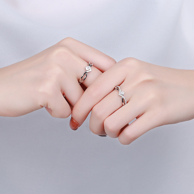 Matching Crown Couple Anniversary Rings