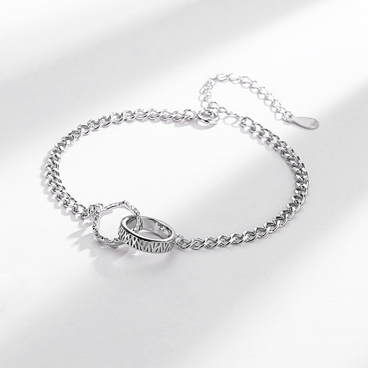 Connecting Rings His Hers Bracelets Set