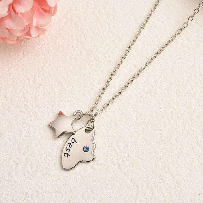 Engravable Best Friends Forever Necklaces Set for 3
