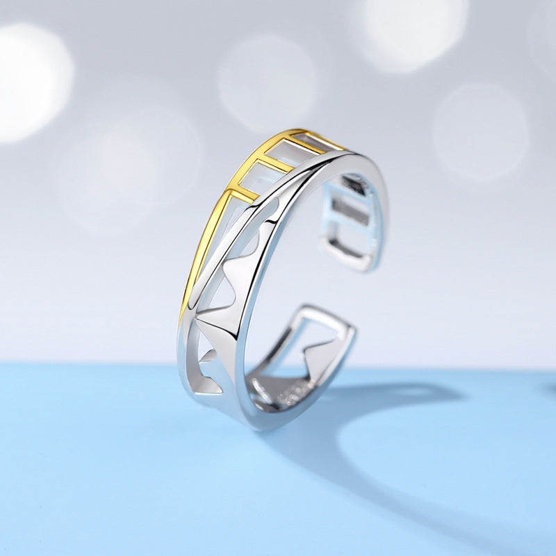 Railway Track Unique Couple Rings Set