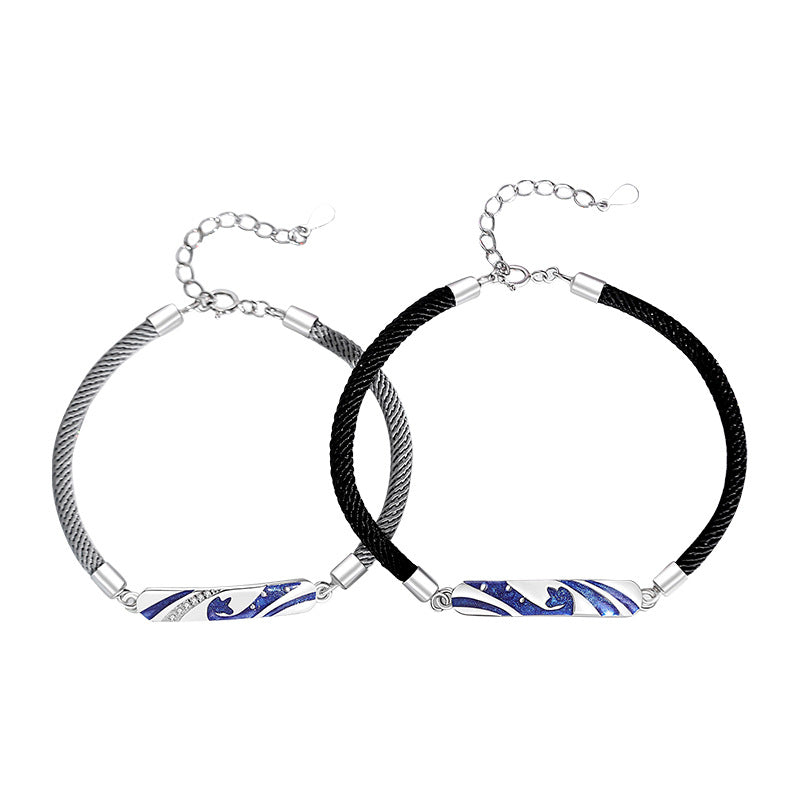 Engravable Unicorn Bracelets Set for Couples