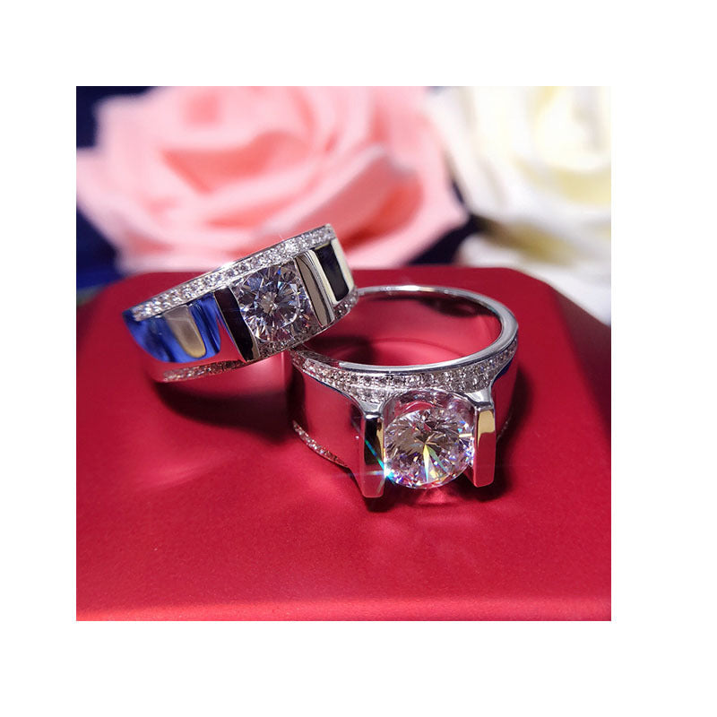 Custom 1 Carat Moissanite Diamond Ring for Men