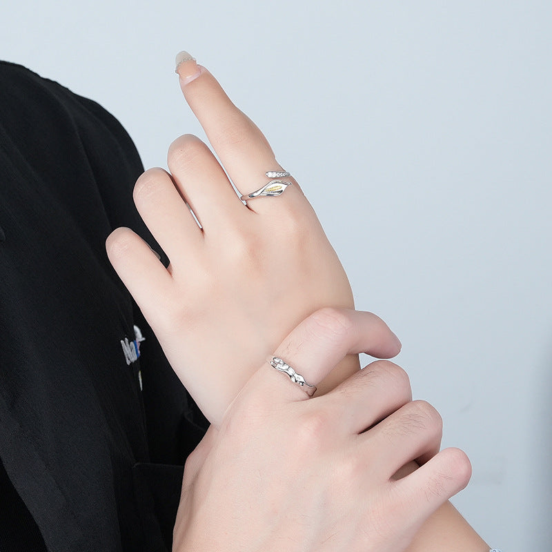 Matching Lily Pair Promise Rings Set for Two