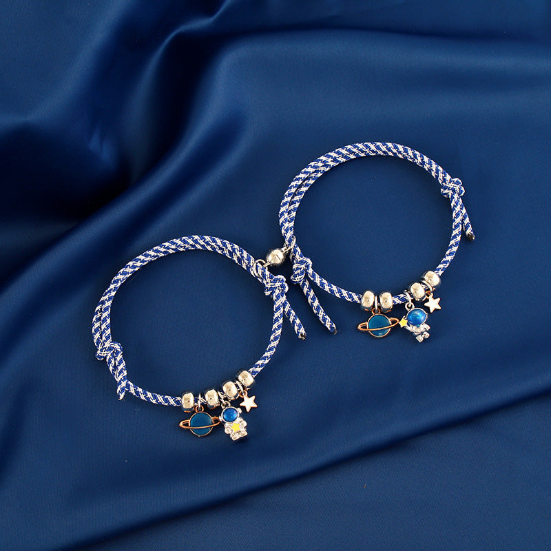 Spaceman Magnetic Matching Bracelets Set