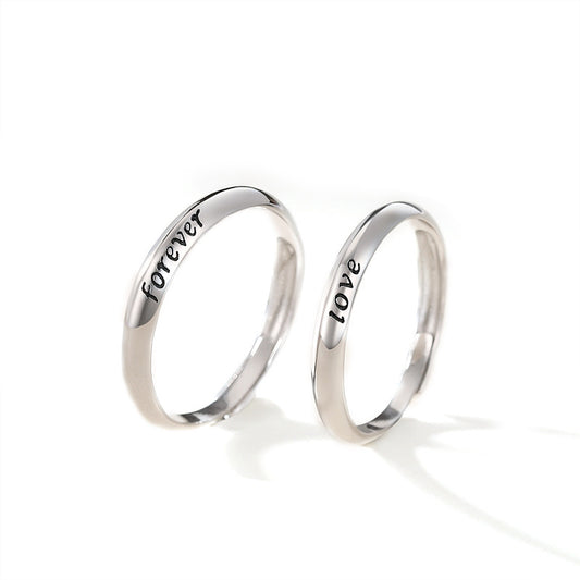 Personalized Forever Love Promise Rings for Couple