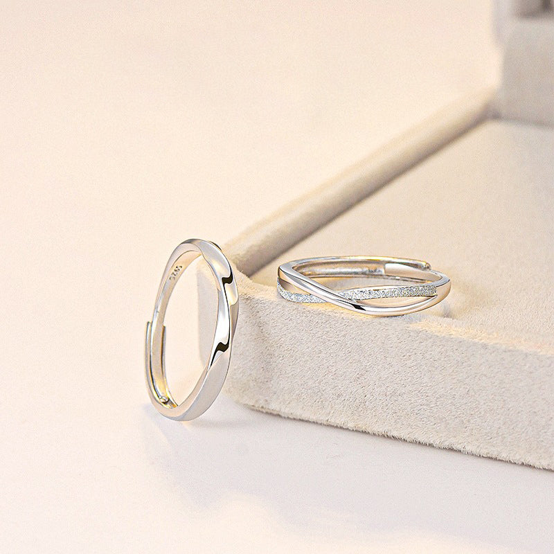 Custom Matching Swirl Rings Set for Couples