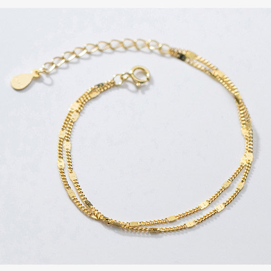Dainty Double Chain Bracelet