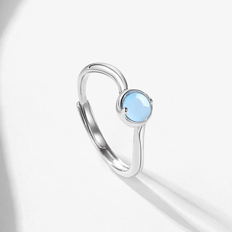 Engravable Moonstone Couple Wedding Bands