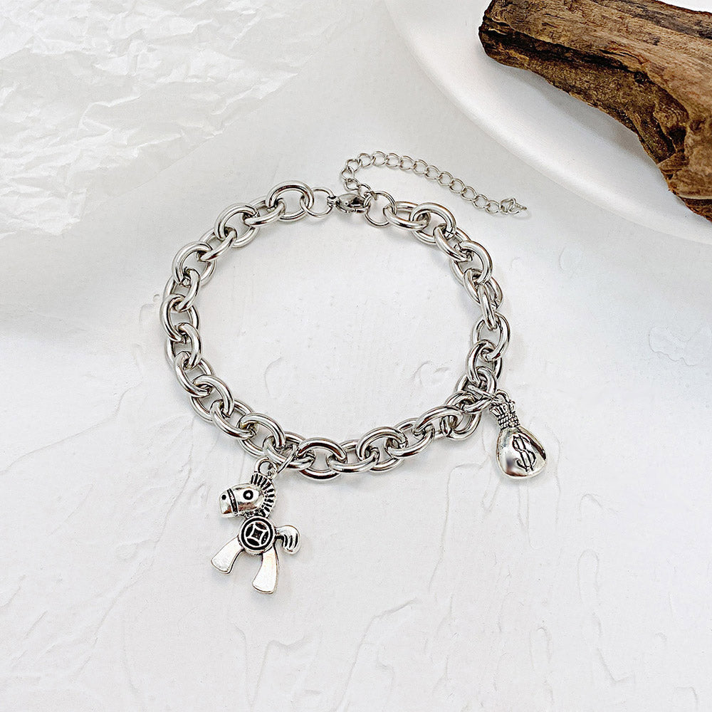 Charm Curb Link Bracelet