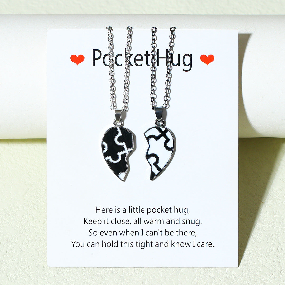 Half Hearts Necklaces Set for Couples