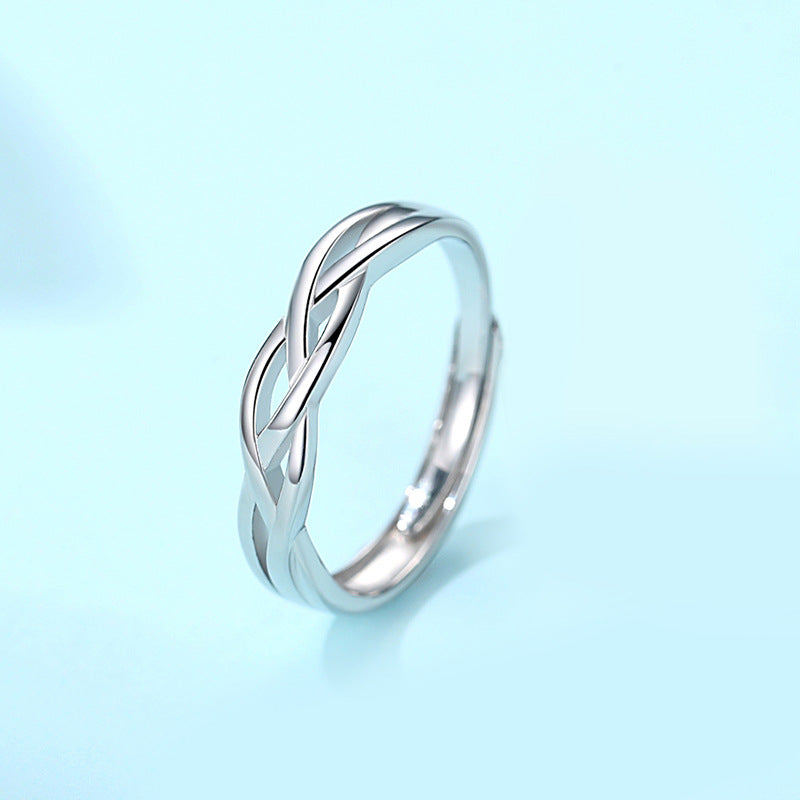 Custom Engraved Knots Wedding Bands for Couples