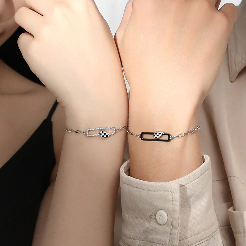Magnetic Hearts Couple Bracelets Set for two