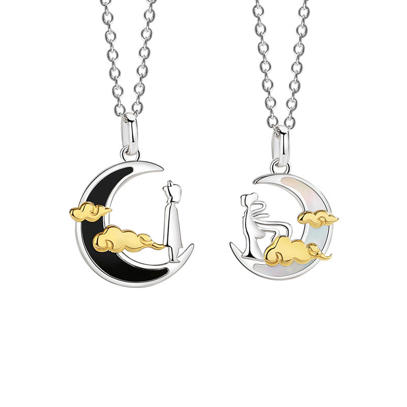 Romantic Long Distance Relationship Necklaces Set Loforay.com
