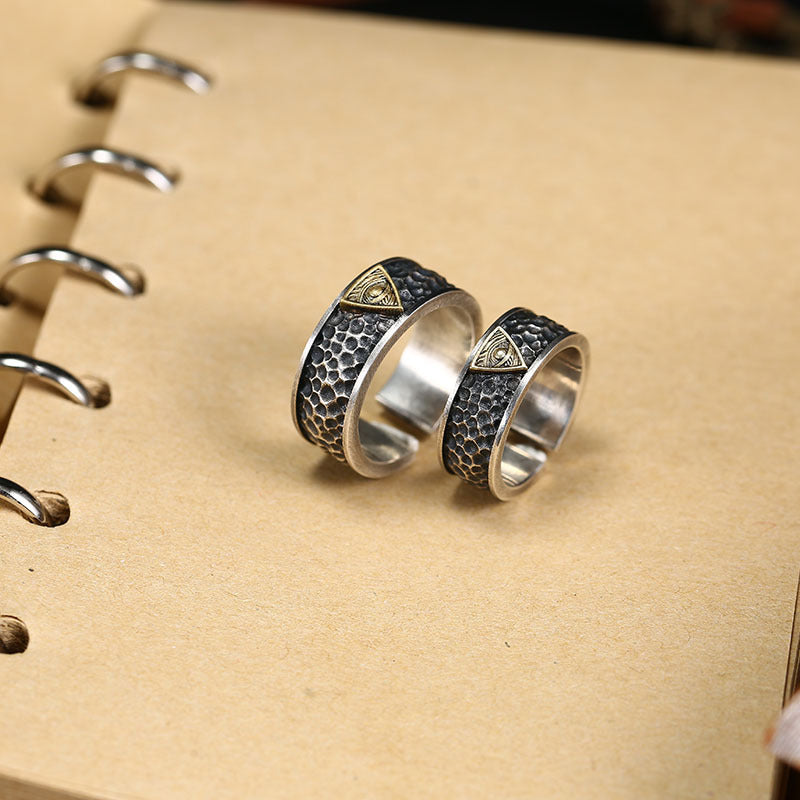 Engraved Cute Matching Wedding Bands for Couple