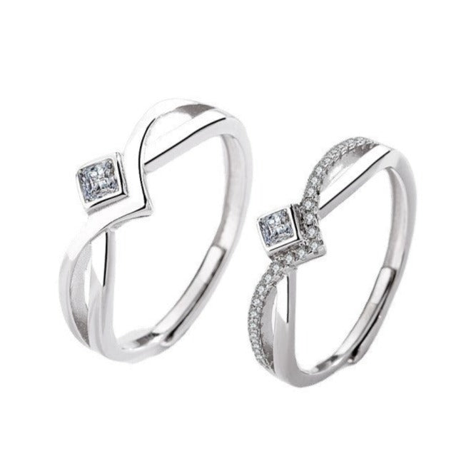Matching Crown Couple Anniversary Rings