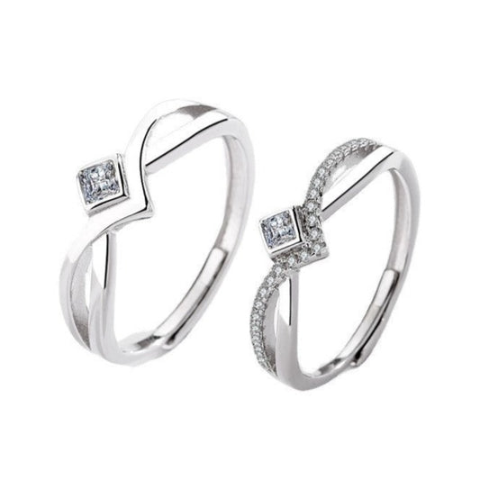 Matching Crown Couple Anniversary Rings