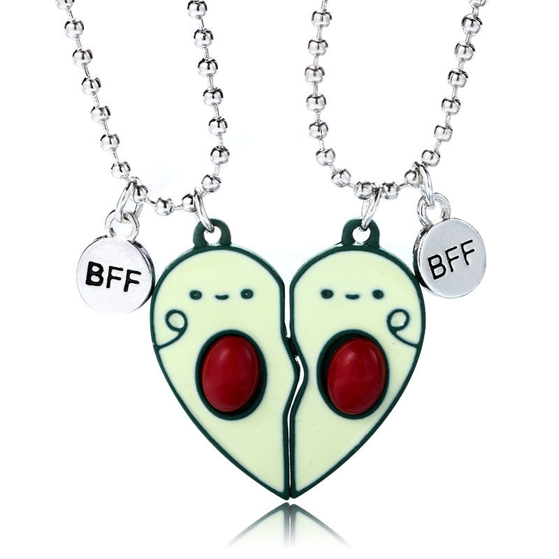 Matching Magnet Necklaces for Couples Bff Birthday Christmas Gifts,  Magnetic Heart Friendship Necklaces Half Heart Pendant Necklace for Couple  Best