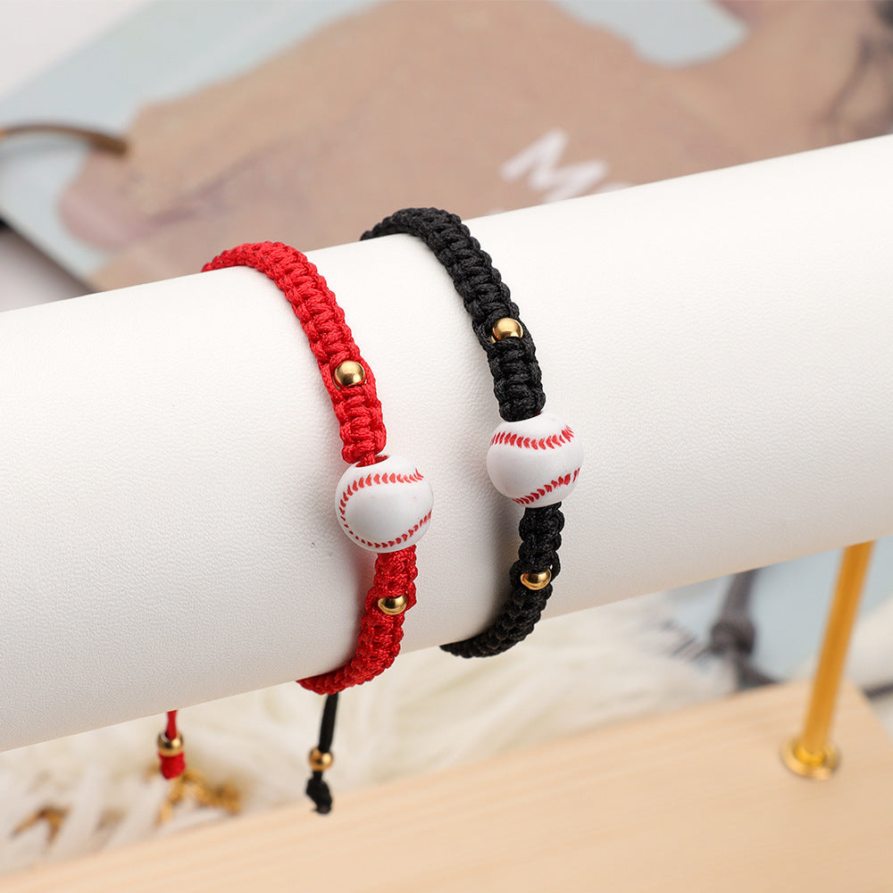 Custom Name Bracelets Set for Baseball Lovers