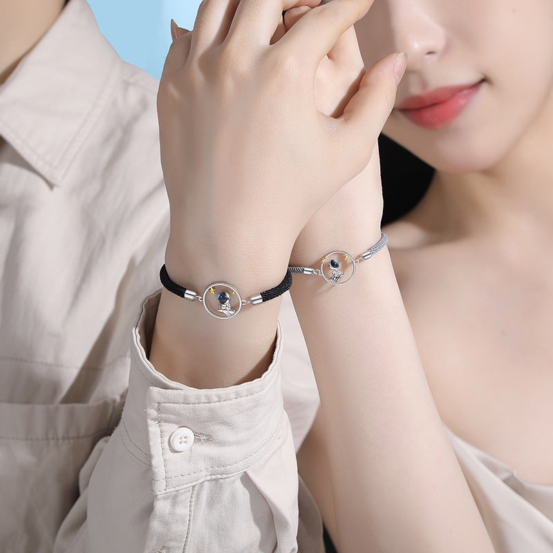 Matching Spaceman Bracelets Set for Couples