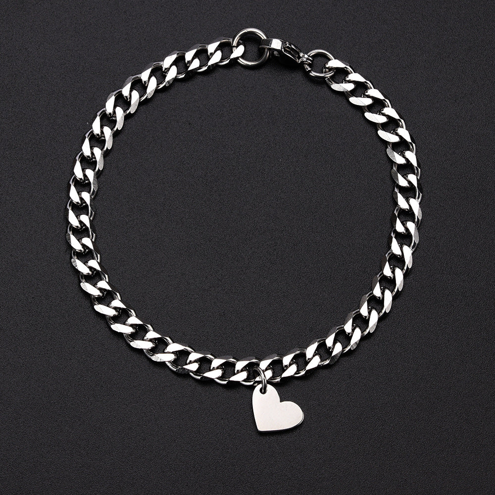 Engravable Hearts Bracelets Set for Couples