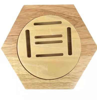 Honeycomb Wooden Wall Decoration Medals Display Set of 6