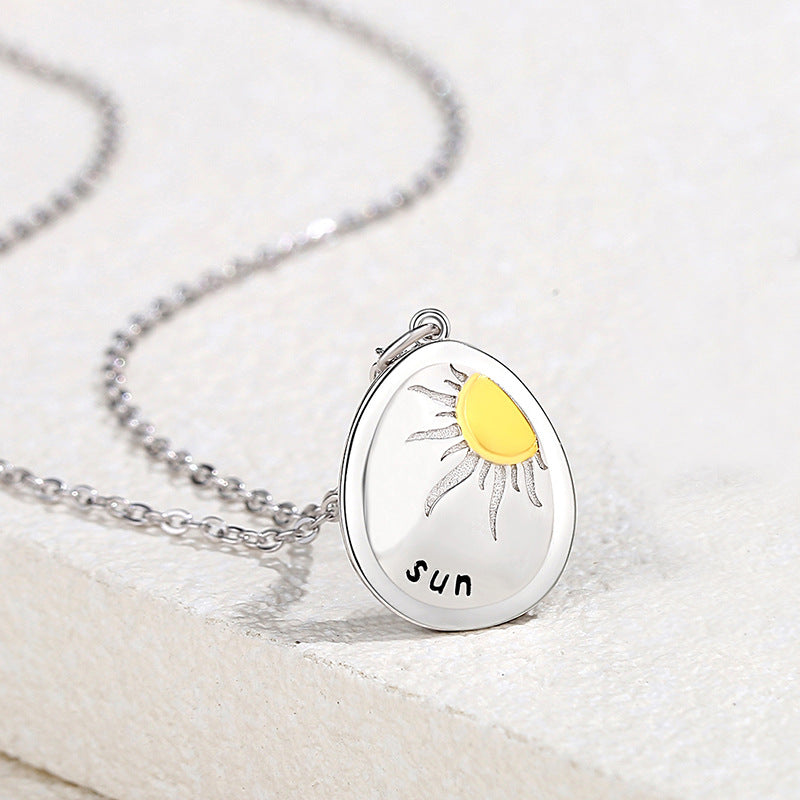 Matching Sun Flower Necklaces Set for Couples