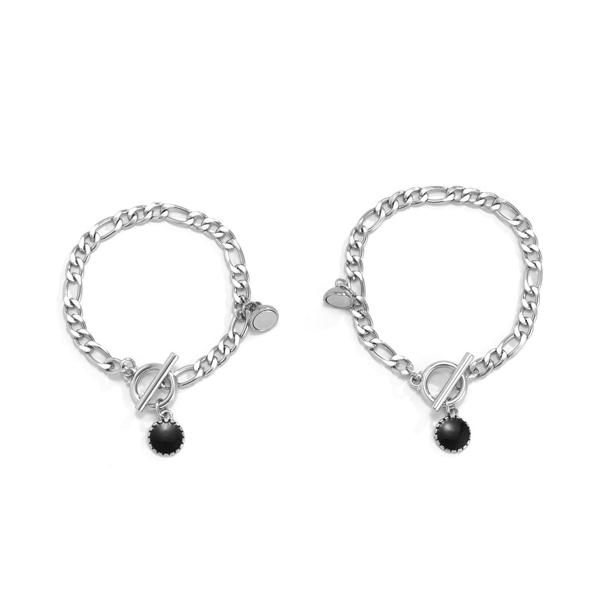 Matching Magnetic Relationship Couple Bracelets Set
