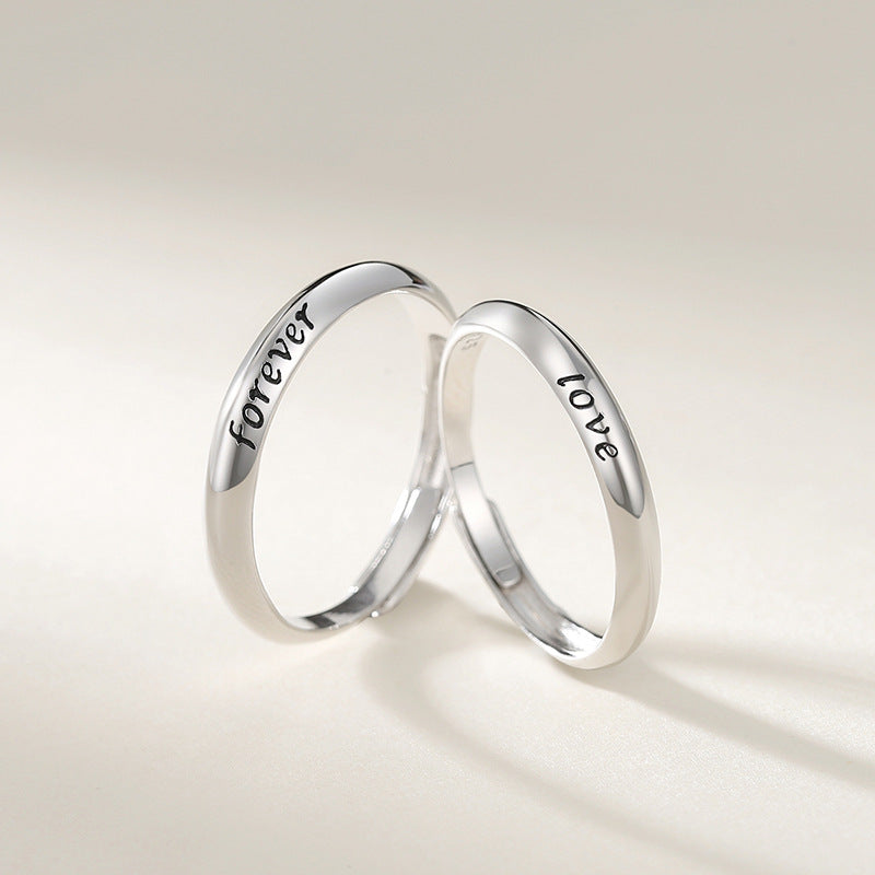 Personalized Forever Love Promise Rings for Couple