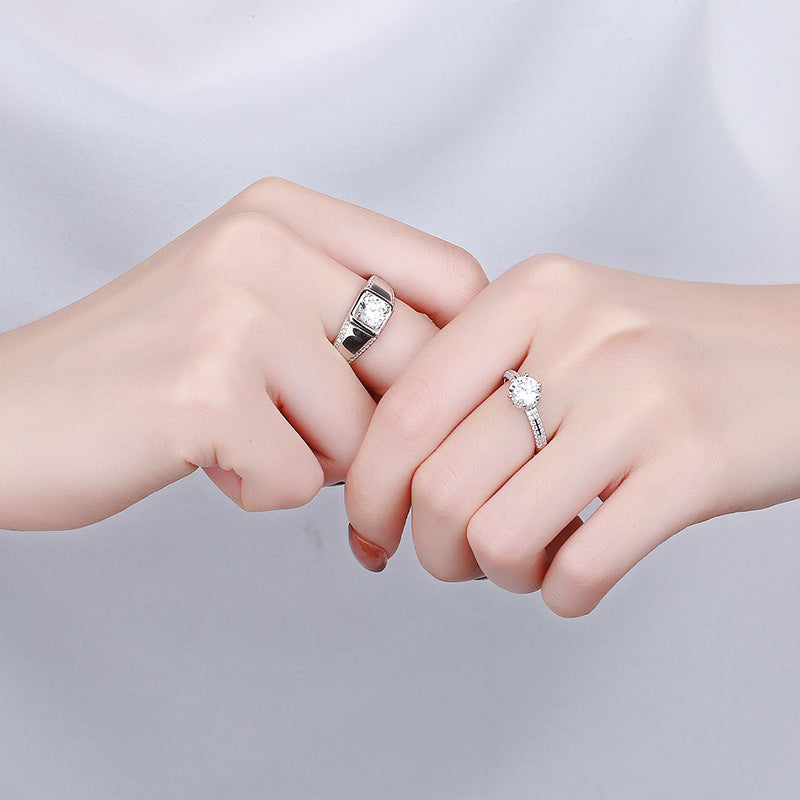 Custom Pave Setting Engagement Rings Set