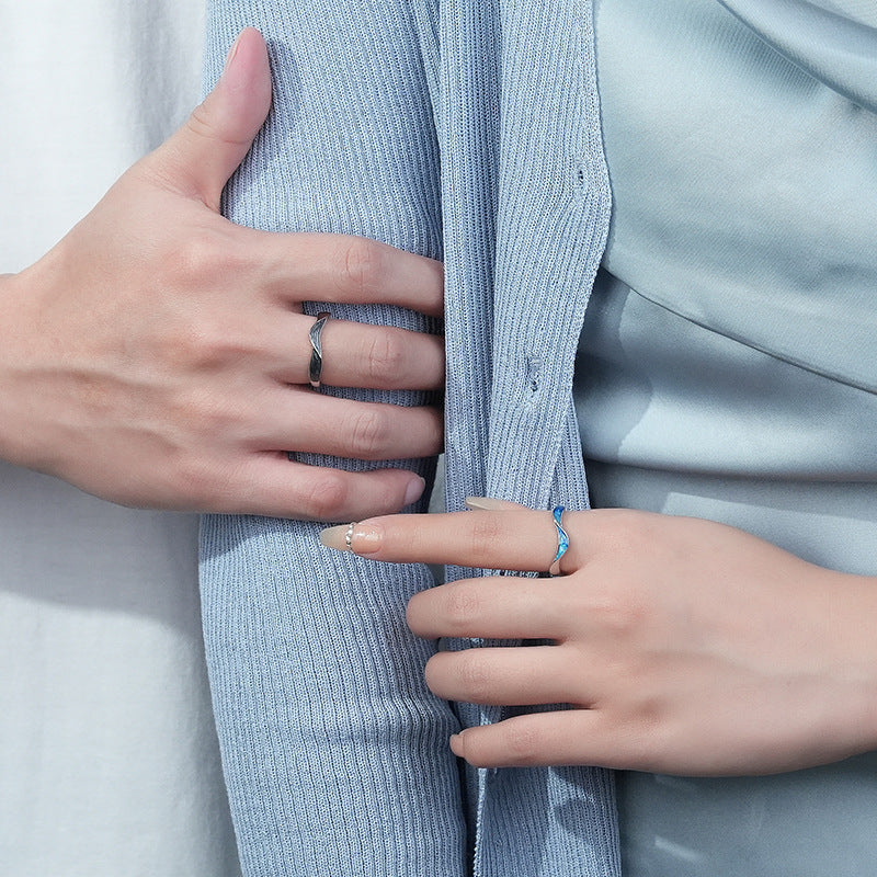 Matching His and Hers Anniversary Rings Set