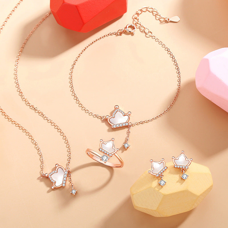 Minimalist Crown Necklace for Girls
