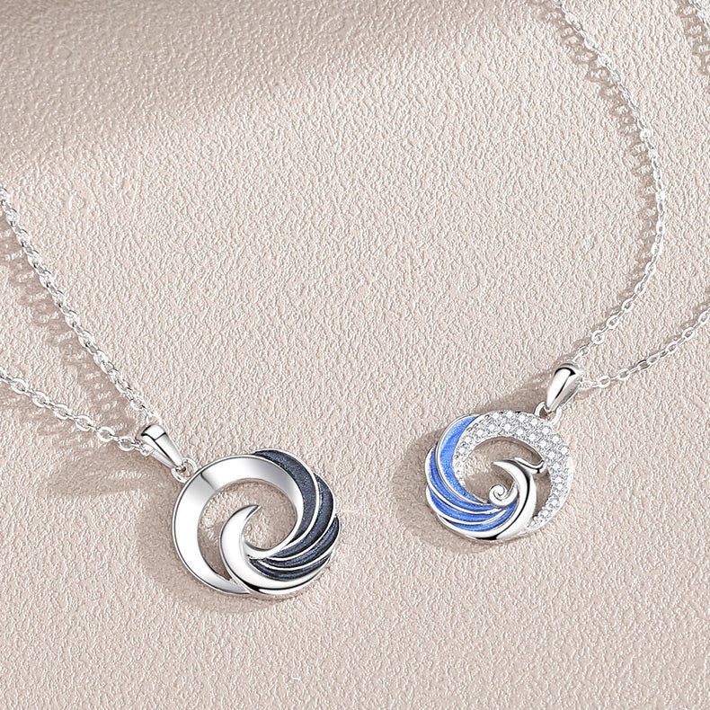 Dragon Phoenix Matching Necklaces Set