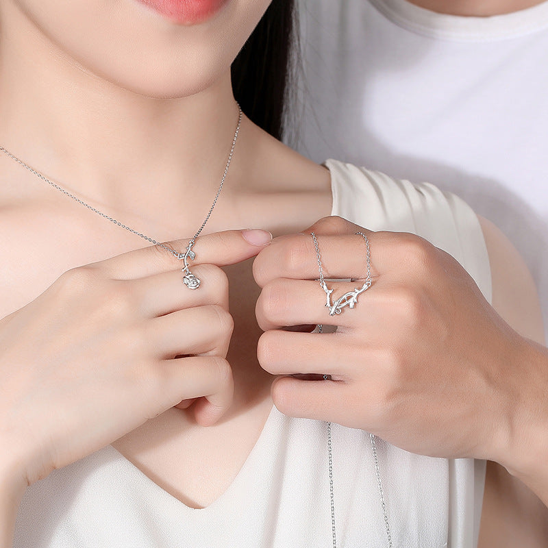 Matching Rose Romantic Couple Jewelry Set for Two