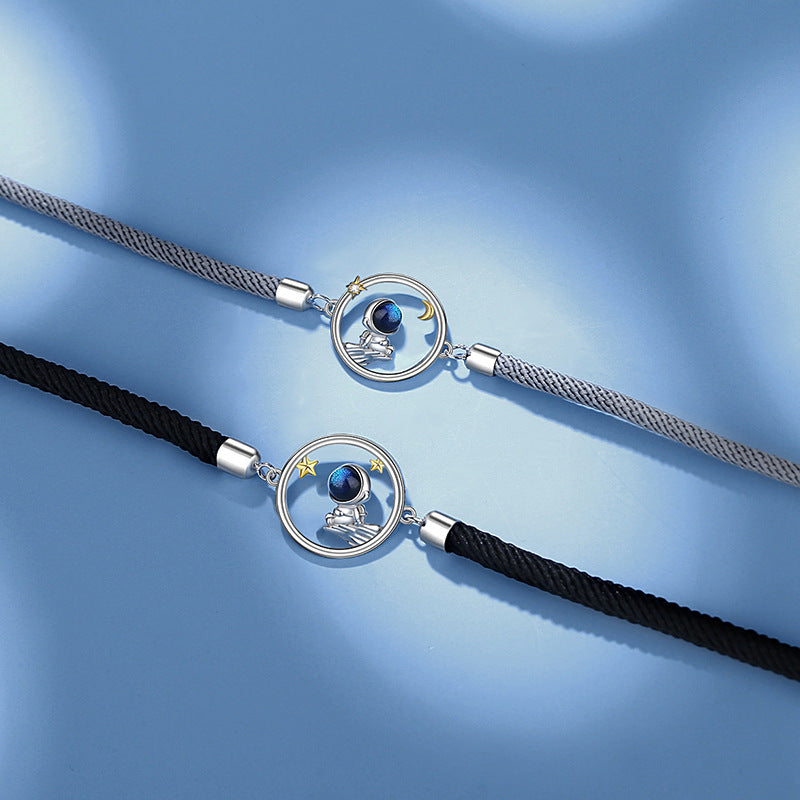 Matching Spaceman Bracelets Set for Couples