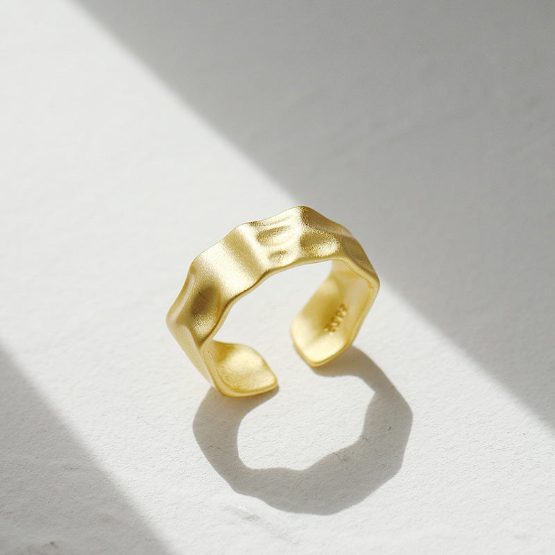 Frosted Matching Wedding Rings with Names Engraved