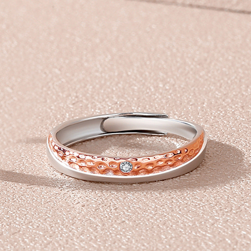 Engraved Real Silver Promise Rings for Him and Her