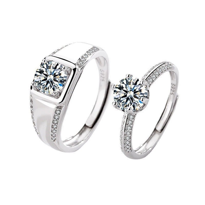 Custom Pave Setting Engagement Rings Set