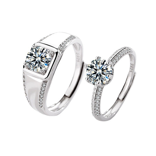 Custom Pave Setting Engagement Rings Set