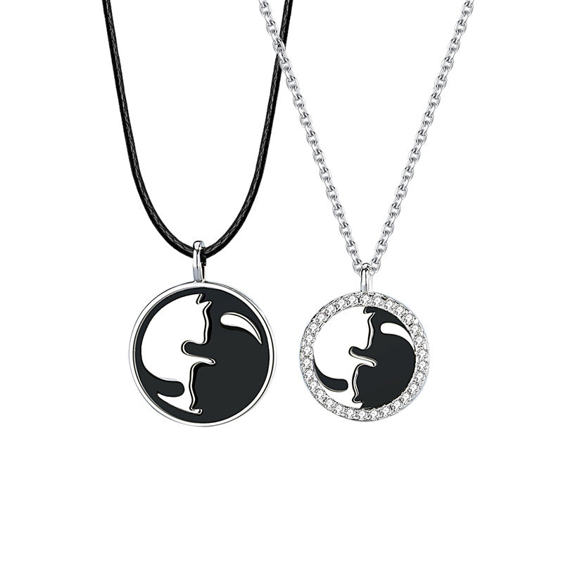 Personalized Romantic Couple Necklaces Set for Two